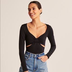 Abercrombie & Fitch Double-Layered Seamless Fabric Cutout Bodysuit